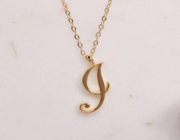 Mom love Cursive Name I English Alphabet gold silver Family friend Letters Sign Word Chain Necklaces Tiny Initial Letter pendant 6654638