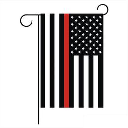 Banner Flags Blueline Usa Police Party Decoration Thin Blue Line American Garden Flag Drop Delivery Home Festive Supplies Dhuiu