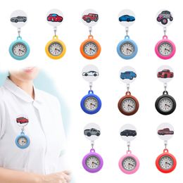 Novelty Items Car Collection Clip Pocket Watches Retractable Arabic Numeral Dial Nurse Watch Lapel Clip-On Hanging Quartz Brooch Drop Ot5Tv