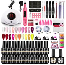 Nail Art Kits Manicure Gel Polish Set With UV Lamp Electric Drill Accessories Tools Kit Nails Acrylic Extension2550976
