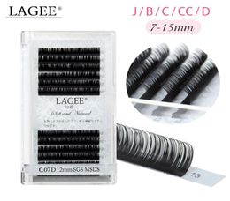 LAGEE Individual Mink Eyelash Extensions Classic Lash Glossy Black Super Soft Light 12 RowsCase5572203