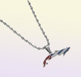 Enamel Cuba Map Necklaces For Women Charm Pendant Silver Gold Colour Chain Jewelry9453590