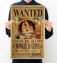 One Piece Anime Poster Vintage Posters Teen Room Wall Decoration Anime Stickers Paintings for Living Room Art Picture Y08054038691