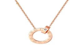 designer necklace jewellery Pendant necklaces diamond Clavicle chain Titanium steel GoldPlated Never Fade Not Cause Allergic Sto943272683