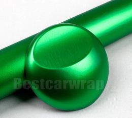 Stickers Green Brushed metallic Vinyl For Car Wrap Covering with Air bubble Free brush car wrapping styling foil coating :1.52*20M/Roll 5x6