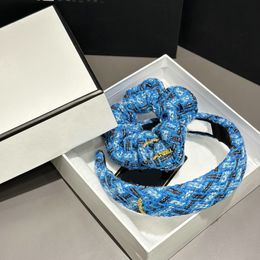 Luxury Hair Hoops Blue Style Designer Headbands Hair bands For Women Girl Brand Classic Plaid Headbands Fashion Headband