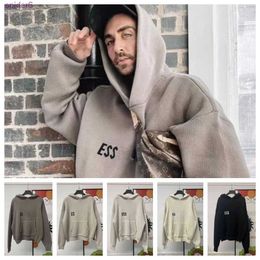 Mens Hoodie Sweatshirts Knitted Sweater Zipper Long Sleeve Sweatshirt Loose Fog Hyp U85V