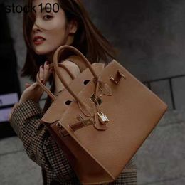 Genuine Leather Bag Designer Women's Platinum 2024 Fashion Shoulder Handbag Advanced Handbag Original Logo