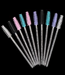 makeup brushes White Crystal Glitter Eyelash Mascara Wands Mini Colorful Eye Lashes Spoolie Brush Eyebrow Comb Beauty Tools in sto4185645