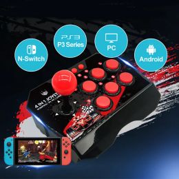 Joysticks 4 In 1 USB Wired Game Controller Arcade Fighting Joystick Stick for PS3 for Nintend Switch PC Gamepad for Android TV 10 Buttons