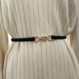 Belts Alloy Buckle Adjustable Waist Belt For Women's Dress Suit Simple And Slim Fashionable Decoration