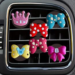 Car Air Freshener Bow Crown Cartoon Vent Clip Conditioner Outlet Per Clips For Office Home Accessories Drop Delivery Otwek Otgxy