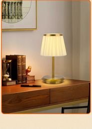 Table Lamps Vintage fabric cover table lamp touch switch desk lamp bedside table IP40 waterproof lamp outdoor dining table decorative lamp
