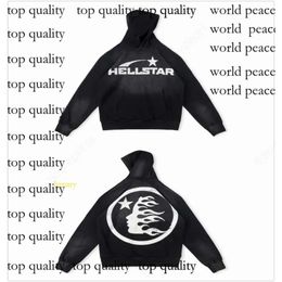 Hellstart Hoodie Designer Vintage Street Graffiti Style High Street Hooded Padded Sweatshirt Hiphop Hoodie Washed Sweatshirts Long Sleeve Hellstart Sh 573