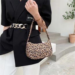 Drawstring Women Shoulder Bag Fashion Animal Butterfly Leopard Zebra Cow Printed Casual Nylon Handbag Underarm Bags