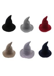 Halloween Witch Hat Diversified Along The Sheep Wool Cap Knitting Fisherman Hat Female Fashion Witch Pointed Basin Bucket 3626718