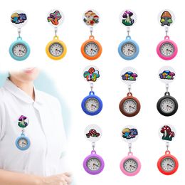 Cat Toys Mushroom New Product Clip Pocket Watches Sile Brooch Fob Medical Nurse Watch On Womens Drop Delivery Otsvl
