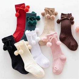 Kids Socks Childrens knee high socks boys and girls fluffy socks baby leg warmth baby cotton socks autumn and winter childrens clothing accessoriesL2405