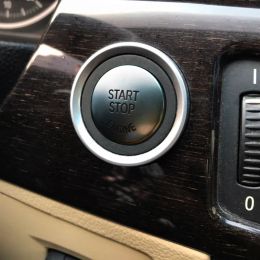 Accessories Chrome ABS Start Stop Engine Buttons Sequins Decals For BMW E90 E92 E93 3 Series 20052012 Car Interior A Key Start Cover Trim