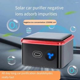 Solar-Powered Vehicle Negative Ion Home Car Air Freshener Removes Unwanted Smell 1pc Red/ Gold DC 5V Acesssories Tools