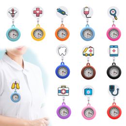 Other Watches Medical 2 Clip Pocket Sile Lapel Nurse Watch With Second Hand Quartz Brooch Badge Accessories On Fob Drop Delivery Otzwh