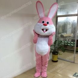 Performance Pink Rabbit Mascot Costume Top Quality Christmas Halloween Fancy Party Dress Cartoon Character Outfit Suit Carnival Unisex Outfit