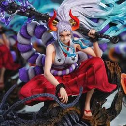 Action Toy Figures 36cm Anime One Piece Yamato Figurine GK Kaidou Daughter Yamato Action Figures Warring Statue PVC Collection Model Dolls Toys