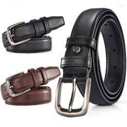 Belts 2.2cm 2.8cm Width Women's Belt Classic Pin Buckle Fashion PU Leather Premium Feeling Pant Black Coffee Brown