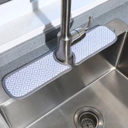 Table Mats Faucet Mat Kitchen Asseriories Draining For Sink Washable Things Polyester Splashes Guard