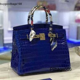 Tote Bag Designer Handbags Crocodile 5a Bags High End 35 Size Nile Belly Fashion Womens Versatile Handbag 9p39 Have Logo