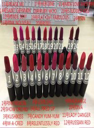 top quality 24 colors M perfect Makeup Luster Lipstick Matte Lipstick 3g lipstick DHL 5892107