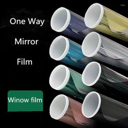 Window Stickers HOHOFILM 90cmx300cm Mirrored Film Glass Sticker Glue Tinted Reflective One Way Sun Block Home Tint