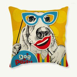 Pillow Dog Fashion Funny Dress Up Colourful Cover Cartoon Style Pet Case For Kids Room Decoration Throw