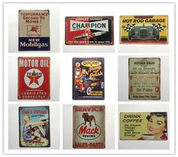 Motor Oil Mack Kitchen Rules Garage Coffee Retro rustic tin metal sign Wall Decor Vintage Tin Poster Cafe Shop Bar home decor6387942