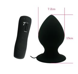 XXL big size 7 speed silicone remote control Anal Masturbation huge Anal Vibrator Anal Plug for Women and Man Sex Products Y1811013141022