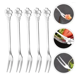 Dinnerware Sets 10 Pcs Stainless Steel Fruit Fork Party Cutlery Salad Forks Little Fruits Picking Cake Dessert Exquisite