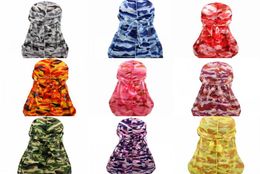 Camouflage Turbans Durags Caps Fastening Hair Beanie Hats Fitted Sun Shade Bonnet Head Wrap Fashion Ponytail 6 2gd C28161902