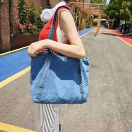 Women's Fashion Shoulder Bag - Denim Canvas Casual Handbag With Large Capacity, Versatile Art Tote For Chic Shopping 900