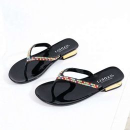 Shoe Fashion summer Beach Slipper Slippers Flip Flops With Rhinestones Women Sandals Casual Shoes k6Es# 84 s 47cd