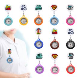 Party Favor Alphabet Chart Clip Pocket Watches On Watch Easy To Read Pin With Secondhand Stethoscope Lapel Fob Badge Brooch Hospital M Otbzm