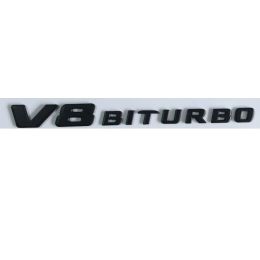 Stickers Flat Black V8 BITURBO Letters Sides Emblems Badge Sticker for Mercedes Benz AMG