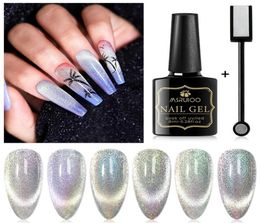 Nail Art Kits MSRUIOO 9D Cat Eye Gel Set Silver Magnet Corlorful Soak Off UV Design Hybrid 8ML4345210