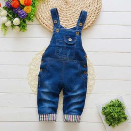 Overalls IENENS Trends for children boys clothing girls denim fleas jeans coverage for toddlers infants boys playwear Dungary Trauss d240515