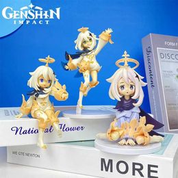 Action Toy Figures Genshin Impact animated character Paimon Barbatos Yae Miko game peripheral statue action character set model toy doll decoration Y240515