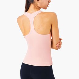 Y-shaped Women Sleeveless Stretchy Shirts Workout Yoga Top Gym Running Sports Vest