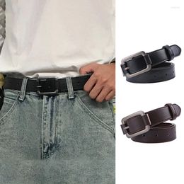 Belts Fashion PU Leather Belt For Women Men Simple Pin Buckle Jeans Clothes Decorative Waistband Girdles Strap