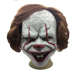 Movie Stephen King039s It 2 Cosplay Pennywise ClownJoker Mask Tim Curry Mask Cosplay Halloween Party Props Latex Mask7668506