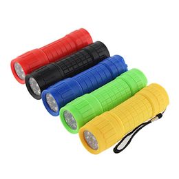 Laser Pointer Wholesale 9Led Light Flashlight Portable Zoom Waterproof 5 Colors Drop Delivery Office School Business Industrial Suppli Dhjbs
