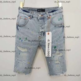 purple jeans short Men's Shorts Designer Mens Jeans Shorts Hip Hop Short Knee Lenght Jean Clothing Denim Men High-End Vintage Patch Denim Shorts purple short 941