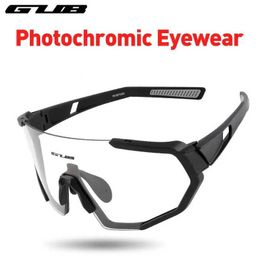 Outdoor Eyewear GUB Bicycle Photochromic Glasses UV400 Protective Mens MTB Road Half Frame Sports Sunglasses EQ240514